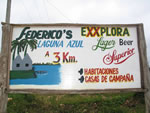 Sign to Laguna Azul