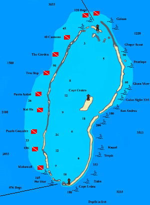 Banco Chinchorro map