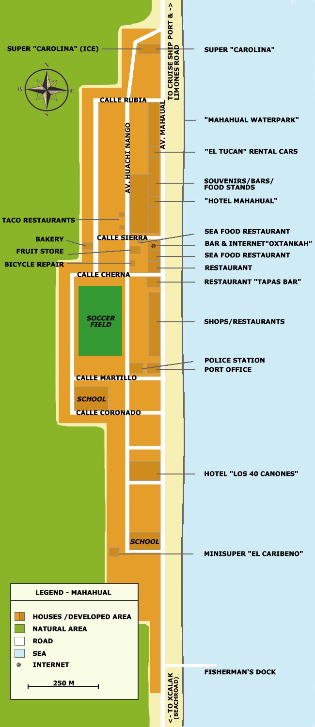 Mahahual map