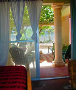 Patio Room #2, ground level private room, through Garden
